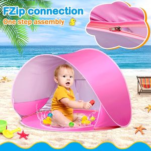 Tente de plage portable pour bébé avec protection UV, <span class=keywords><strong>abri</strong></span> de jeu pop-up pour tout-petit ou nourrisson, pour la <span class=keywords><strong>piscine</strong></span> ou la plage - Product Image 4