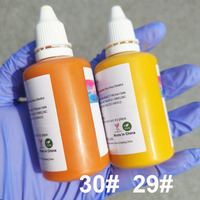 Pigment brillant jaune de 50 ml, 30 couleurs, pour gloss à lèvres et rouge à lèvres, solution de couleur liquide
