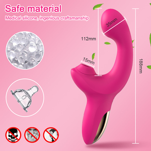 Potente consolador de silicona 3 en 1 para adultos, vibrador con hebilla de succión, succionador de pezón y clítoris, consolador eléctrico erótico para parejas, Juguetes sexuales - Product Image 6