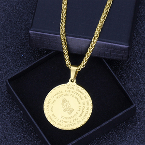 Loftily de Amén hermano regalo oro manos rezando verso de la Biblia COLLAR COLGANTE de joyería - Product Image 2