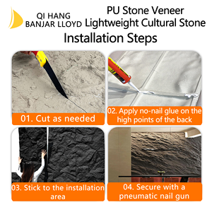 Revestimiento de Pared Exterior de Piedra Cultural Simulada, Antideslizante, Impermeable, Ligero, Modelo A24, Tipo TV Pequeño, Disponible en Fábrica - Product Image 2