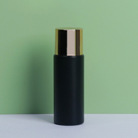 Personalización al por Mayor de Botellas de Plástico PET Negras y Doradas de 50-160 ml para Maquillaje, Agua Desmaquillante, Tónico, Loción, Suero, Envases Cosméticos