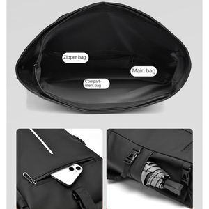 Sac à dos personnalisé à enroulement pour homme, idéal pour le travail, le sport, les voyages, imperméable, style décontracté - Product Image 3