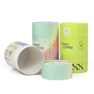 Custom logo Round Kraft Craft <b>Paper</b> Tube Cardboard Packaging Biodegradable Cylinder Tea Box for Business - Product Image 1