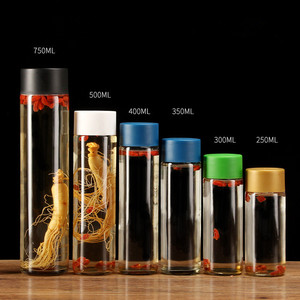 Bouteille en verre transparente de 350 ml, 375 ml, 750 ml avec logo OEM, pour limonade, jus de gingembre pétillant, bière, <span class=keywords><strong>eau</strong></span> <span class=keywords><strong>VOSS</strong></span>, avec bouchon, brosse et impression sérigraphique - Product Image 1