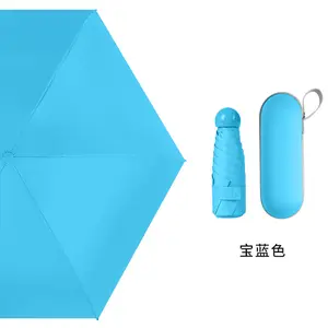 Cinco bolso dobrável sol compacto mini guarda-chuva vinil ultra luz protetor solar guarda-chuva chuva chuva e sol logotipo personalizado