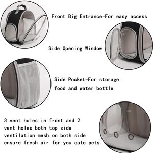 Zaino da viaggio con guinzaglio con imbracatura Set per capsula spaziale trasparente per porta lucertola - Product Image 6