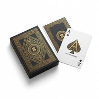Feuille d'or personnalisée pour cartes à jouer de qualité supérieure avec boîte cadeau rigide pour jeux de société et promotion hôtelière