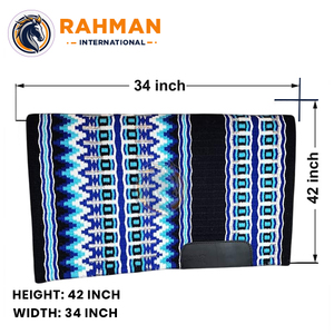 Professional Barrel Racing Saddle Pad with Premium Wool Felt Core and Oil Leather Wear Guard Detailing - Product Image 3