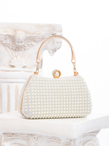 Dropshipping Shopify moda perla bolsos de noche estilo único celebridad embrague bolsos de hombro a granel al por mayor stock listo - Product Image 6
