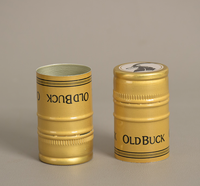 Couverture en aluminium jaune personnalisable avec logo, taille et couleur adaptées au whisky, à la vodka, au brandy