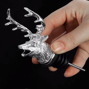 Bar tête de cerf personnalisé cuisine utiliser régulier et grand alliage Cocktail alcool liqueur bouteille bec verseur distributeur aérateur vin verseur - Product Image 5