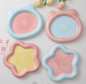 Tazza in ceramica nordica creativa sotto smalto con delizioso motivo a coniglio, piatto da dessert per insalata di frutta da cucina per soggiorno in famiglia - Product Image 6