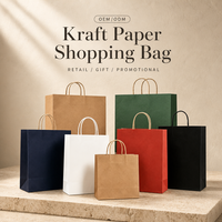 Sacs en papier kraft personnalisés OEM/ODM - Sacs de courses à poignées torsadées haute résistance pour le commerce de détail, les plats à emporter et les cadeaux promotionnels