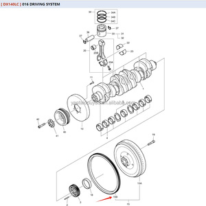 Anillo de Engranaje Original de Fabricante Develon Doosan <span class=keywords><strong>Daewoo</strong></span> Hyunda I Bob 65.02310-0006 Corea, Piezas con 3 Meses de Garantía - Product Image 6