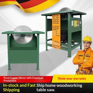 Scie à table horizontale industrielle triphasée pour le travail du bois 3KW/4KW 380V avec support arrière pour scie circulaire de bureau - Product Image 3