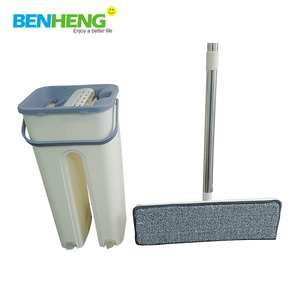 Juego de fregona mágica de secado automático y exprimidor BENHENG, fregona plana de lavado a <span class=keywords><strong>mano</strong></span> gratis barata, cabezal cuadrado de poste de acero, Cubo de limpieza de gran oferta - Product Image 3