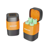 Chargeur de batterie rechargeable au lithium-ion 18650, canal indépendant, éclairage LED intégré, support de charge avec sortie 15W, 5V/3A