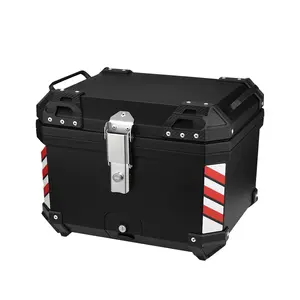 Alloy Store Helmet delivery Waterproof Stickers Trunk Luggage Storage case Alu 36L 45L 57L Tail Aluminium top box motorcycle