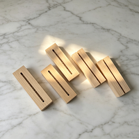 Lámparas de Mesa con Base de Madera Hecha a Mano, Lámpara de Madera Cálida y Acogedora, Luces Nocturnas LED con Luz Blanca Cálida para Espacios Habitables