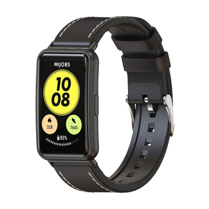 Bracelet de montre intelligente en caoutchouc silicone, boîtier de bracelet en cuir de Sport pour <span class=keywords><strong>huawei</strong></span> Watch fit <span class=keywords><strong>Band</strong></span> Strap hommes <span class=keywords><strong>2022</strong></span> - Product Image 4