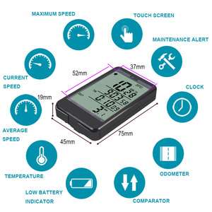 Nhà Máy Giá Có Dây Điều Khiển Từ Xa <span class=keywords><strong>LCD</strong></span> Đèn Nền Thông Minh Màu Đen Có Dây Xe Đạp Máy Tính - Product Image 6