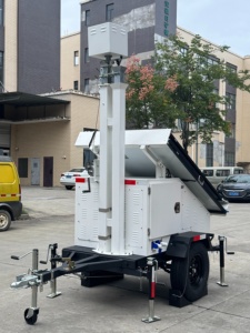 360 <b>Wireless</b> <b>Camera</b> Solar Trailer Security Off-grid Open Parking Lot Monitoring Tower - Product Image 4