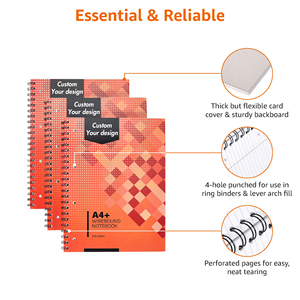 Tùy chỉnh A5 Đại Học Cai Trị giấy máy tính xách tay 200 trang dây ràng buộc xoắn ốc chủ đề 100 tờ bên trong trang lỗ đấm văn phòng phẩm văn phòng - Product Image 3
