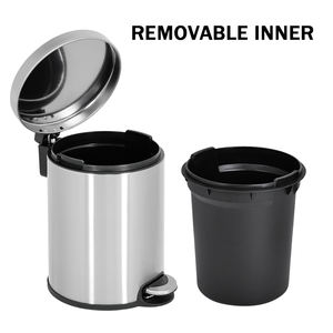 KSY Poubelle de cuisine Poubelle Hôtel Cuisine Restaurant 6L 30L en acier inoxydable moderne Poubelle à pédale Poubelle Poubelle Poubelle - Product Image 2