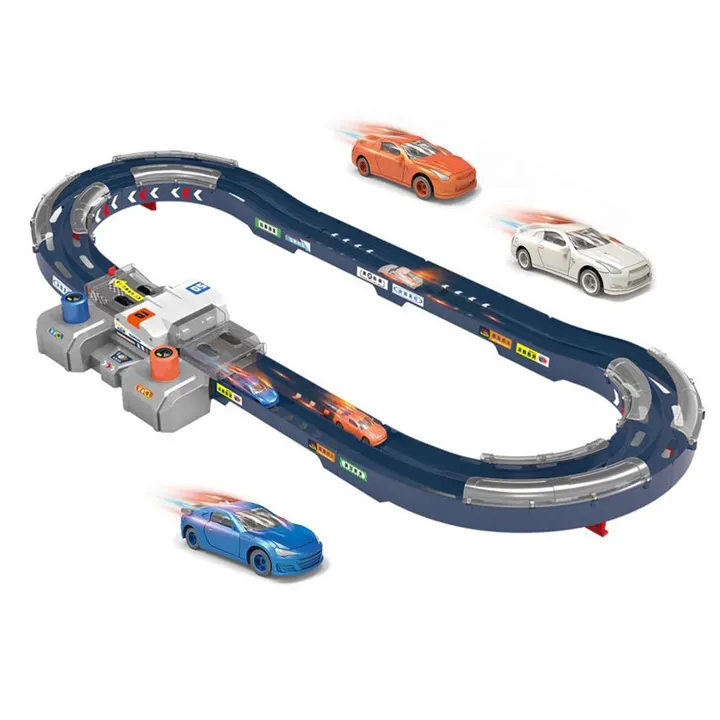 नई diy इकट्ठा ट्रैक खिलौना स्लॉट वाहन खिलौना इलेक्ट्रिक रेल रेसिंग ट्रैक स्लॉट रेसिंग खेल