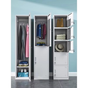 Armario Vertical <span class=keywords><strong>de</strong></span> Acero Metálico <span class=keywords><strong>de</strong></span> Diseño Moderno con Una Puerta, Mueble Práctico para el Hogar, Armario <span class=keywords><strong>de</strong></span> Almacenamiento <span class=keywords><strong>de</strong></span> Ropa - Product Image 2