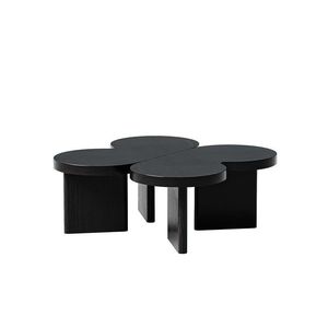 Mesa de Centro de Madera con Forma Irregular, Diseño de Mariposa, Estilo Wabi Sabi, Muebles para Sala de Estar - Product Image 5