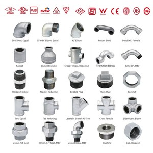 Chất lượng cao 1/2 đến 2 inch dễ uốn sắt mạ kẽm khuỷu tay phụ kiện đường ống với ANSI/<span class=keywords><strong>BS</strong></span>/DIN tiêu chuẩn 2.5Mpa áp lực đánh giá - Product Image 4