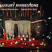 Montures de lunettes de luxe 2026, avec strass colorés et pompons, protection UV400, confortables, pour fêtes et décorations