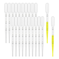 Pipette Pasteur en plastique graduée jetable de laboratoire 1ml 2ml 3ml pour transfert stérile