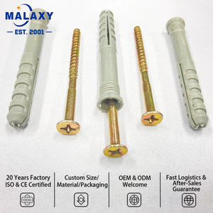 Malaxy Cheville murale en nylon avec vis anti-corrosion pour cloisons sèches et plaques de plâtre - Product Image 1