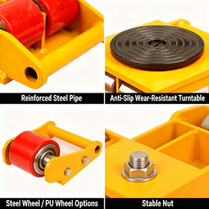 Kit de déplacement de meubles et d'appareils robuste avec roulettes pivotantes à 360° et poignées, pour usage professionnel, neuf, OEM, haut de gamme, offre spéciale - Product Image 4