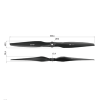 Hélices droites en fibre de carbone mat légères T-MOTOR AUZ 21*16 CW CCW 21 pouces, poussée de 26 kg pour ailes fixes