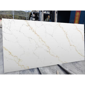 Suministro de losas de cuarzo artificiales clásicas modernas, encimera de piedra pulida para tocador superior - Product Image 1