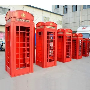 Cabina Telefónica Retro 2026 al por Mayor, Decoración Artesanal para Bodas y Bares, Cabina Telefónica Rosa, Cabina Telefónica Rosa y Blanca, Estilo <span class=keywords><strong>Londres</strong></span> - Product Image 1