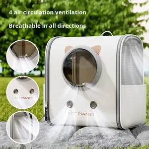 Büyük kapasiteli kedi taşıyıcı evcil hayvanlar için moda uzay kapsül sırt çantası taşınabilir seyahat okul ev için anti-stres kedi köpek kafesi - Product Image 3