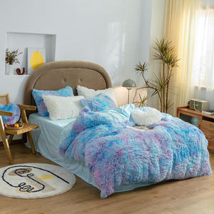 Aoyatex chuyên nghiệp cung cấp tùy chỉnh siêu thoải mái sang trọng cầu vồng màu Fluffy <span class=keywords><strong>Comforter</strong></span> Bộ - Product Image 3