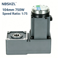 Moteur BLDC à arbre creux de 104 mm, 750 W, 25 mm, avec boîte de vitesses 75:1, frein électromagnétique 179,05 Nm, CE, pour plateforme élévatrice