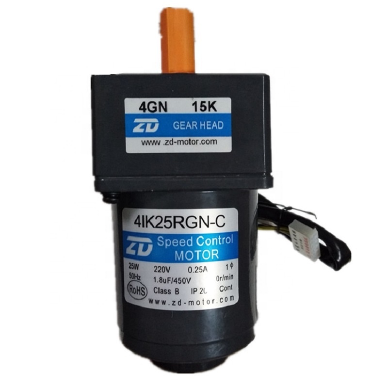 Мотор управления скоростью ZD 4IK25RGN-C, Редукторная головка 4GN 15K