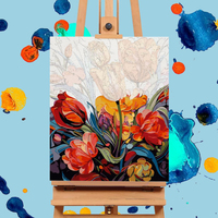 Peinture par numéros pour adultes, kit de peinture à l'huile DIY, fleurs personnalisées, toile encadrée 40x50cm, décoration murale pour la maison, écologique