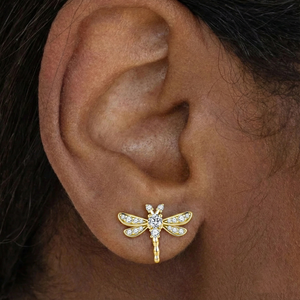 Romantik Tarz 2026 Gümüş Lüks Mücevher Altın Kaplama Gra Sertifikalı Mozanit Elmas Kadınlar İçin Yusufçuk Küpe - Product Image 2