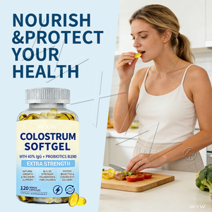 लैक्टोफेरिन के साथ उच्च शक्ति बोवाइन कोलोस्ट्रम सॉफ्टजेल्स प्रतिरक्षा को बढ़ावा देते हैं और पोषक तत्वों के अवशोषण में सुधार करते हैं - Product Image 3