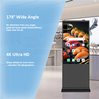 Écran LCD publicitaire sur pied pour intérieur, 49, 55, 65 pouces, pour centre commercial, kiosque numérique Wifi pour exposition