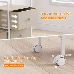 <span class=keywords><strong>Table</strong></span> <span class=keywords><strong>à</strong></span> <span class=keywords><strong>langer</strong></span> blanche moderne pour chambre <span class=keywords><strong>à</strong></span> coucher organisateur de couches pour bébé diviseurs de stockage chariot roulant roues pour école hôtel pépinière - Product Image 5