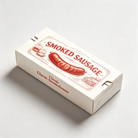 Boîte d'emballage personnalisée écologique pour saucisses, en carton rigide de qualité alimentaire, pour saucisses grillées, hot-dogs et snacks fumés